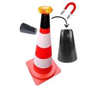 LEDWORK ADAPTATEUR DE BALISE FLASH LUMINEUSE SUR CONE SIGNALISATION AIMENTEE SUPPORT, léger, simple, pratique, sécurisant (12 pièces)