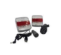 LEDWORK Kit de Signalisation Feux LED sans Fil pour Remorque 7 Broches - Magnétique et Ventouses - Compatible avec Remorque Utilitaire Van