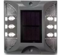 LEDWORK LOT DE 10 PLOTS SOLAIRES LED ROUTIER 20 TONNES BIDIRECTIONNELLE LUMIERE FLASH BLANC (10 pièces)