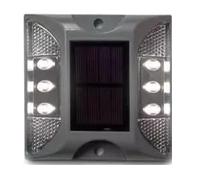 LEDWORK LOT DE 20 PLOT SOLAIRE LED ROUTIER 20 TONNES BIDIRECTIONNELLE LUMIERE FLASH BLANC (20 pièces)