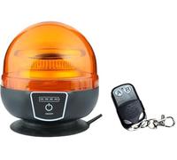 LEDWORK LOT DE 3 GYROPHARE LED AVEC TÉLÉCOMMANDE MAGNÉTIQUE SANS FIL SUR BATTERIE RECHARGEABLE, témoin de charge, fixation magnétique et ventouse IP56 (3 pièces)