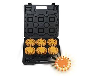 LEDWORK MALLETTE DE 6 BALISES DE SIGNALISATION LED RECHARGEABLE IP65