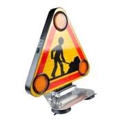 LEDWORK TRIFLASH DE TOIT RECHARGEABLE PLATINE INOX SUR BASE MAGNETIQUE SANS FIL