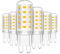 LEDYA Ampoules LED G9, 3W Equivalent 30W Halogène Lampe, Blanc Chaud 2700K 380LM Sans Scintillement AC/DC 220-240V pour Chambre Salon Cuisine Jardin, Non Dimmable, Lot de 6