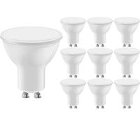 LEDYA Ampoules LED GU10, 5W équivalent 40W, 400lm, Blanc Chaud 3000K, 120° Larges Faisceaux, Ampoules LED Spot, Lot de 10
