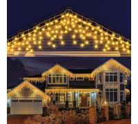 LEDYA Guirlande Lumineuse Exterieure Noel, 14M 360 LED Rideau Lumineux Noels Exterieur vec 8 Modes, IP44 étanche Decoration Noel Exterieurs pour Fête Jardin Balcon Fenêtre