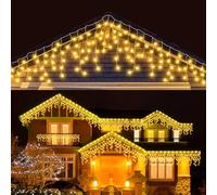 LEDYA Guirlande Lumineuse Exterieure Noel, 9M 240 LED Rideau Lumineux Noels Exterieur vec 8 Modes, IP44 étanche Decoration Noels Exterieurs pour Fête Jardin Balcon Fenêtre