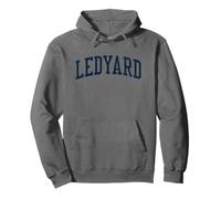Ledyard CT JSN2 Vintage Athletic Sports Imprimé Bleu Marine Sweat à Capuche