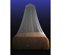 Ledyoung Luxueux et élégant Moustiquaire, phosphorescent en avec étoiles lumineux Ciel de lit Filet pour adultes, Bébés, camping blanc