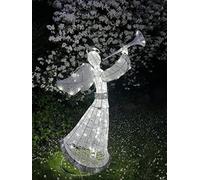 LEDZEIT - Relax Serie - Ange LED grand, figure décorative LED, décoration de jardin, lumières de Noël, 130cm. 24V, transformateur avec minuterie, blanc froid, IP44, extérieur et intérieur