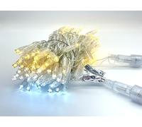 LEDZEIT - Série Bi-Color - Rallonge lumineuse sans câble d'alimentation - 10 m - 100 LED avec changement de couleur WW/CW - Deux usines, utilisable uniquement avec une guirlande lumineuse de base