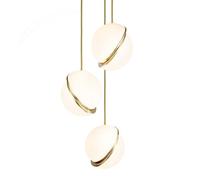 Lee Broom Mini Suspension Croissant 3 Pcs Opale/Laiton