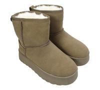 Lee Cooper Bottes Fourrées Fille - Bottes Hiver Chaudes - PU, PVC - Vert - 36