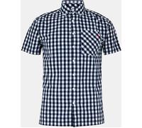 Lee Cooper Check Short Sleeve Shirt Mens Marine/Blanc 2XL Male