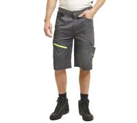 Lee Cooper LCSHO811 Short cargo de travail extensible pour homme, réfléchissant, haute visibilité, multi-poches, Gris/Noir, 40W