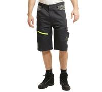 Lee Cooper LCSHO811 Short cargo de travail extensible pour homme, réfléchissant, haute visibilité, multi-poches, Noir/Gris, 40W