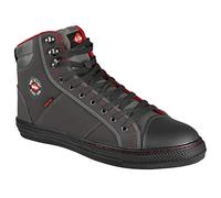 Lee Cooper LCSHOE022 Workwear Femmes Unisexe Retro Styled Baseball Sécurité au travail Formateurs Bottes SB SRA Adulte Mixte, Gris Botte, 36 EU