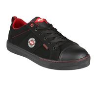 Lee Cooper LCSHOE054 Workwear SB/SRA, botte de baseball rétro, botte de sécurité unisexe au design moderne, chaussure de sécurité pour le travail, Noir, 44 EU