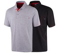 Lee Cooper LCTS011 Polo en piqué pour hommes, Gris Marl, XL