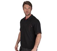 Lee Cooper LCTS011 Polo en piqué pour hommes, Noir, 3XL