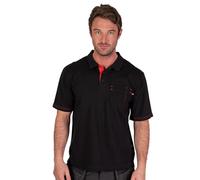 Lee Cooper LCTS011 Polo en piqué pour hommes, Noir, L
