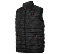Lee Cooper LCVST708 Hommes Vêtements Slim Fit Lightweight Camo Imprimer rembourré Gilet coupe-vent thermique Showerproof Gilet Gilet, Noir Camo, X-Large