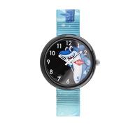 Lee Cooper Montre à mouvement PC21S pour enfants, affichage analogique et bracelet textile - LC.K.3.659, bleu/vert, bracelet