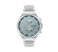 Lee Cooper Montre à mouvement VX9NE1 pour homme, affichage multifonction et bracelet en métal - LC07835.370, argent, Argent, Bracelet
