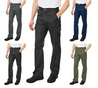 Lee Cooper LCPNT205 Pantalon cargo classique de sécurité de travail multipoches pour hommes, Noir, 34W / 31L