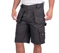 Lee Cooper pour des Hommes Holster Pocket & Multi Tool Pocket Cargo Sécurité au Travail Shorts - Gris Taille 32
