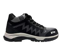 Lee Cooper Pour des hommes Toe Workwear Mid Cut acier bouchon de sécurité Midsole Sécurité au travail des formateurs Bottes S1P SRA, Gris noir, 43 EU