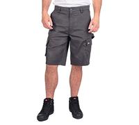 Lee Cooper Short Travail Homme Cargo - Workwear Résistant Multi Poches Entretien Facile, Été Léger Triple Coutures Capri Short(Gris, 36W)