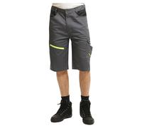 Lee Cooper Short Travail Homme Haute Visibilité - Hi Vis Short Réfléchissant Stretch, Cargo avec Poches Multi Poches Léger Résistant (Gris/Noir, 30W)