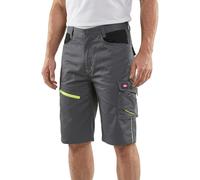 Lee Cooper Short Travail Homme Haute Visibilité - Hi Vis Short Réfléchissant Stretch, Cargo avec Poches Multi Poches Léger Résistant (Gris/Noir, 40W)