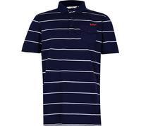Lee Cooper Stripe Polo Mens Marine/Blanc S Male
