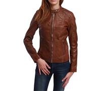 Lee Cooper veste en cuir Beverly biker marron pour femme XL