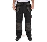 Lee Cooper Workwear LCPNT224 Pantalon cargo pour homme avec poches multiples, porte-revolver contrastant, poches pour genouillères et chargement par le haut, schwarz, 32W/33L