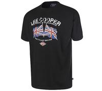 Lee Cooper Workwear T-shirt de travail imprimé pour hommes à col rond T-shirt de travail à manches courtes, Noir, XXL