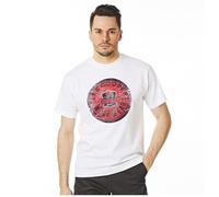 Lee Cooper Workwear T-shirt de travail imprimé pour hommes à col rond T-shirt de travail à manches courtes, Blanc, L