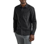 Lee Extreme Motion Chemise de Travail à Manches Longues Multi-usages Bouton Bas, Velours côtelé Anthracite, XXL Homme