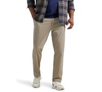 Lee Extreme Motion Flat Front Relaxed Taper Pant Pantalon décontracté, Kaki, 34W x 34L Homme
