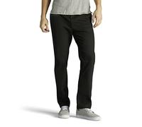 Lee Extreme Motion Flat Front Slim Straight Pant Pantalon décontracté, Noir, 30W x 30L Homme