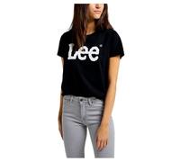 Lee Femme Logo Thé T-shirt, Noir, L EU