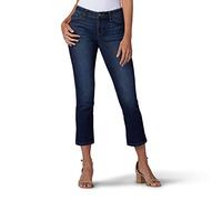 Lee Flex Motion Jean Corsaire pour Femme Coupe Normale 5 Poches - Bleu - 36