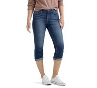 Lee Flex Motion Jean Corsaire pour Femme Coupe Normale 5 Poches - Bleu - 42