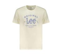 Lee, Homme, Tops, Beige, Taille: 2XL T-shirt Classique Moderne à Manches Courtes
