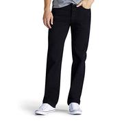 Lee Men's Relaxed Fit Straight Leg Jean, Double Black, 30W x 34L