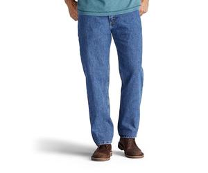 Lee Jean pour Homme Coupe Ample Coupe Droite Délavé Taille Moyenne 32 W/34 L, Pierre Centrale, 32W x 34L