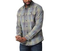 Lee Langärmliges Hemd mit Entspannter Passform Chemise à Bouton Bas, Motif à Carreaux Vert foncé, L Hommes