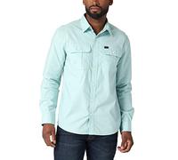 Lee Langärmliges Hemd mit Entspannter Passform Chemise à Bouton Bas, Vert océan, XL Hommes